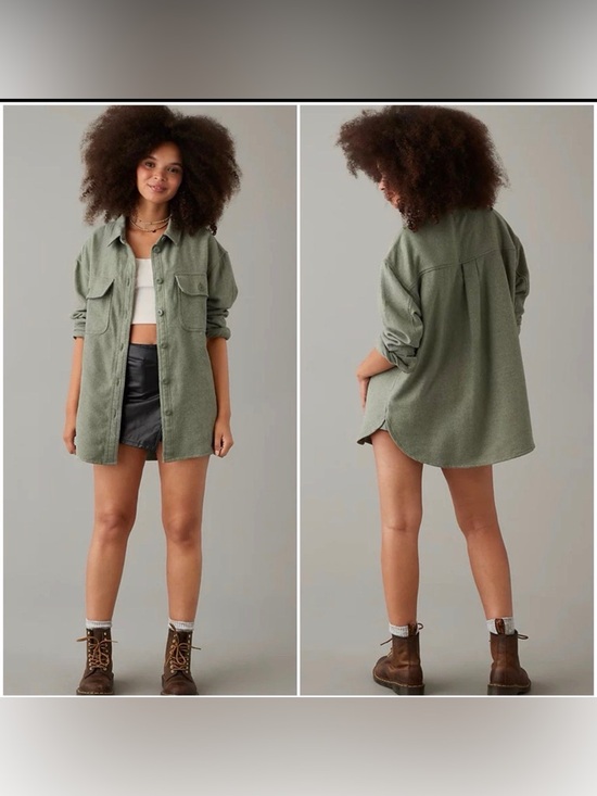 American Eagle Outfitters Tops - American Eagle oversized fleece cotton shirt